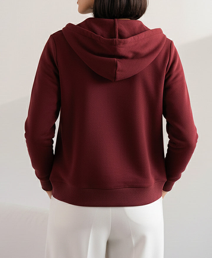Maroon Full Zip Hoodie (Women)