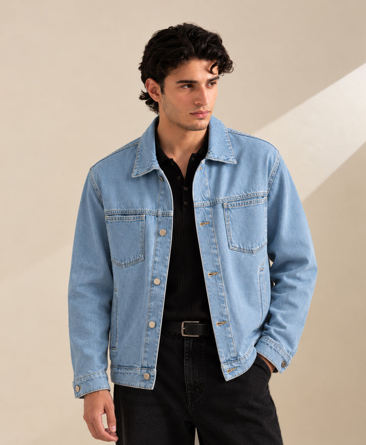 Sky Modern Denim Trucker