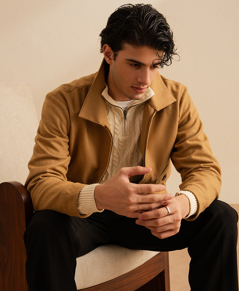 Modern Minimal Jacket Beige
