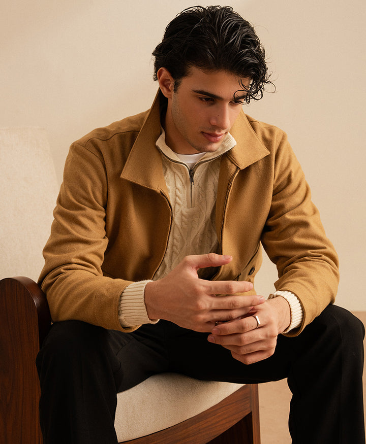 Modern Minimal Jacket Beige