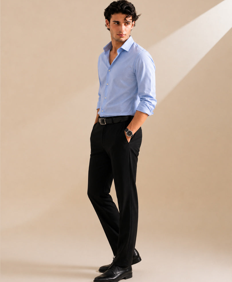 Business Sky Blue Shirt (Slim / Modern Fit)