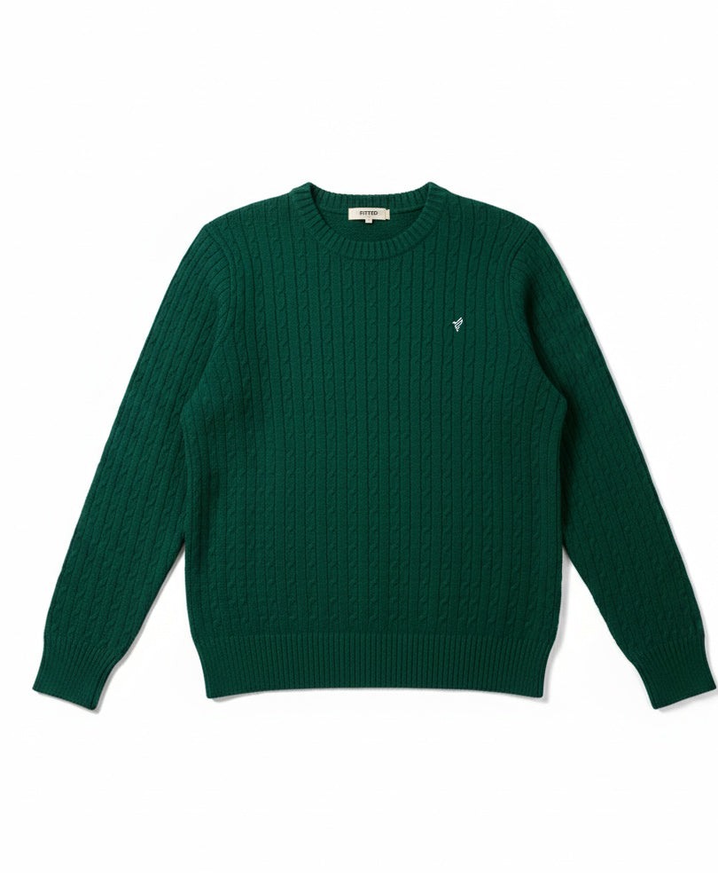 Green Cable Knit Sweater (Women)