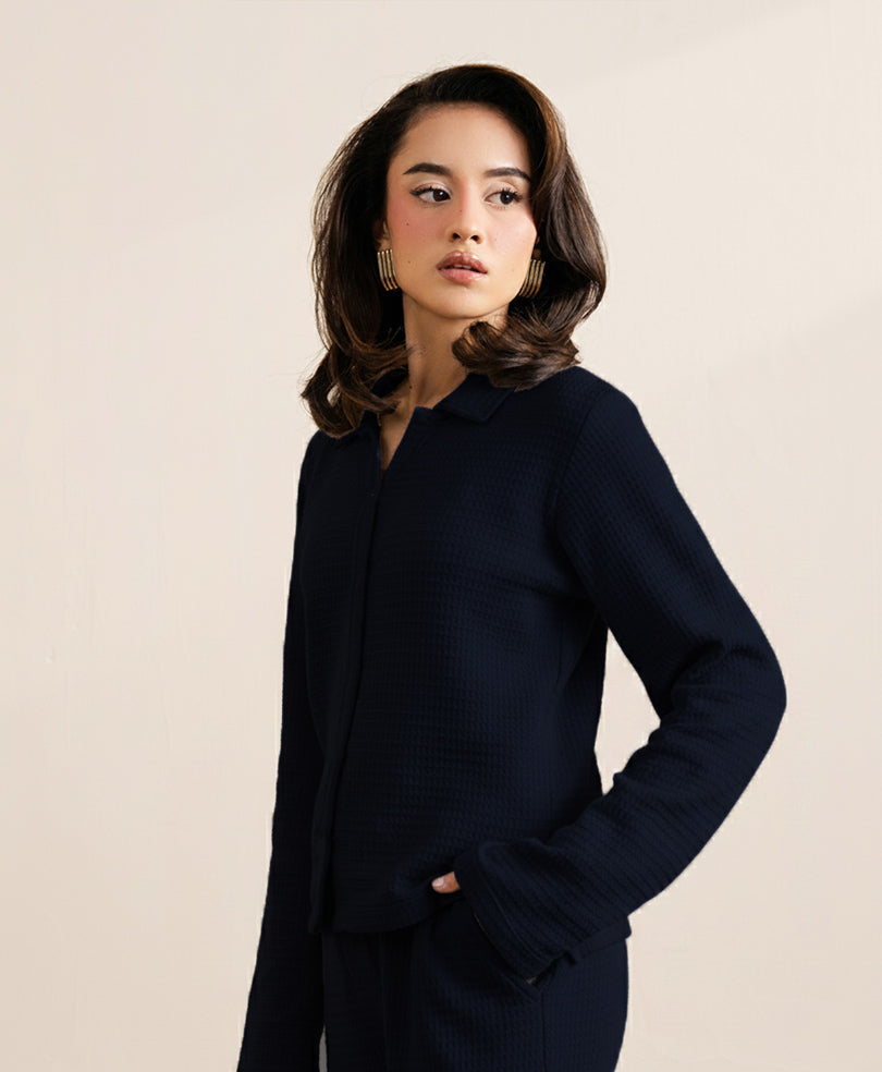 Navy Modern Shirt Muse Co-Ord (Women)