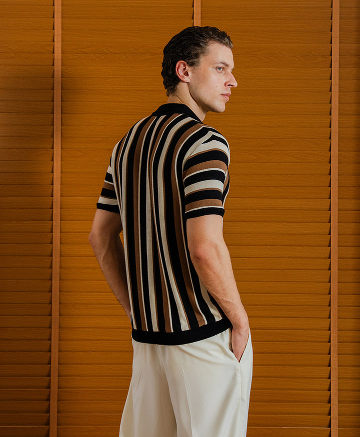 Camel Montclair Knitted POLO