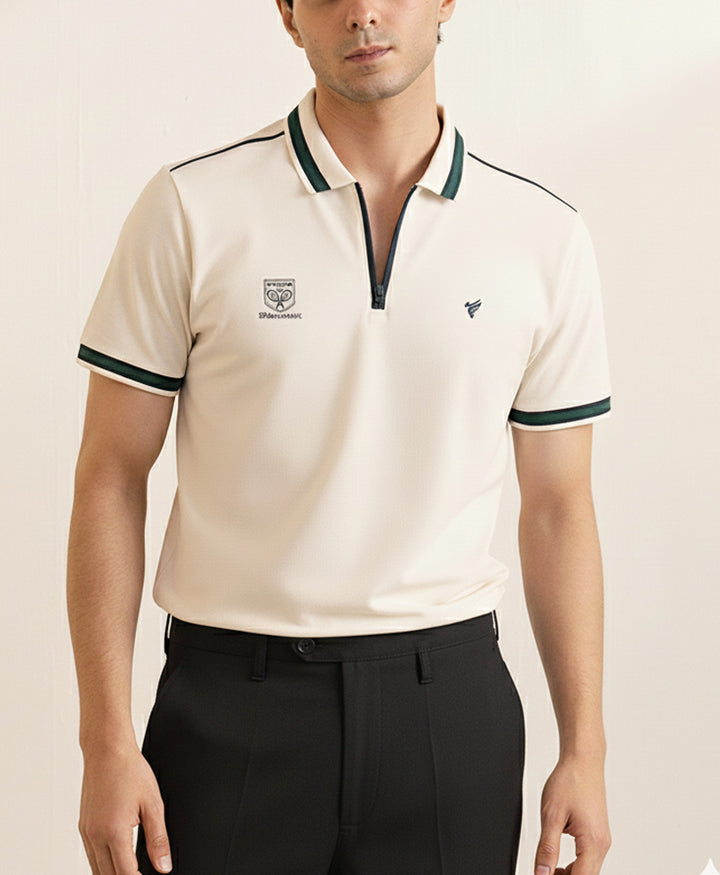 OFF White Tennis Zip POLO