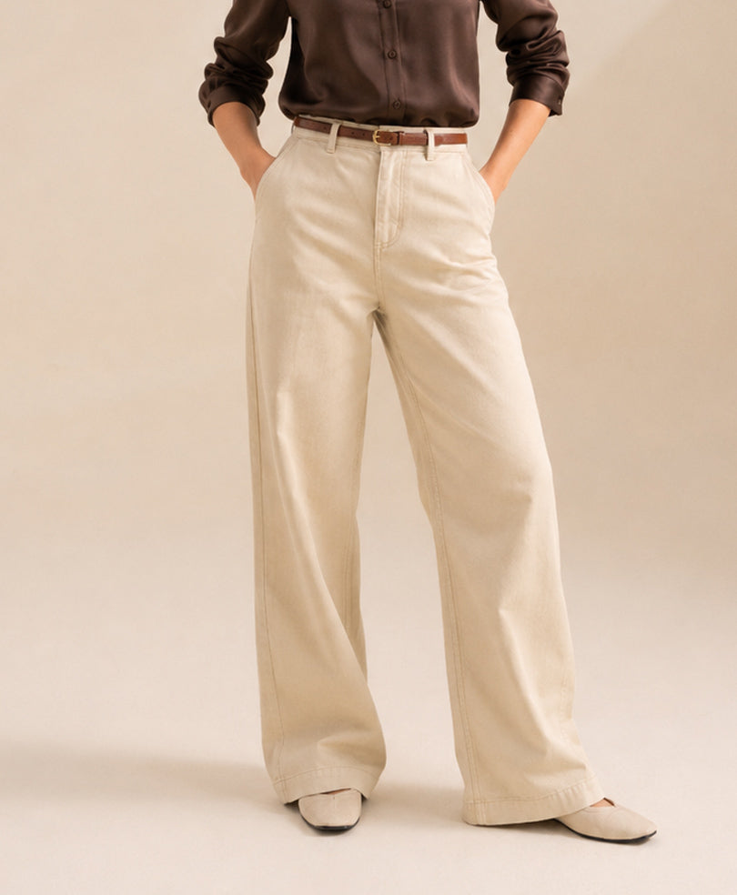 Stone Wide Leg Twill Pant (Women)