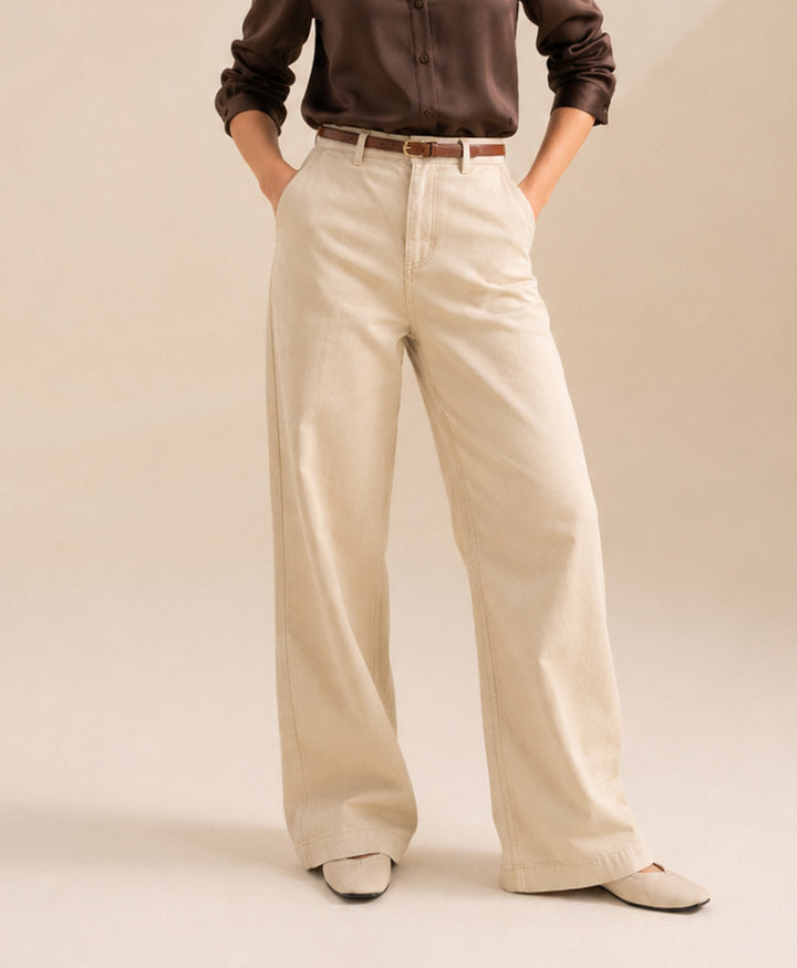 Stone Wide Leg Twill Pant (Women)