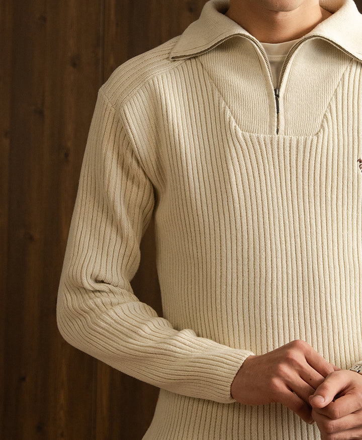 Tofu Retro Quarter-Zip Sweater