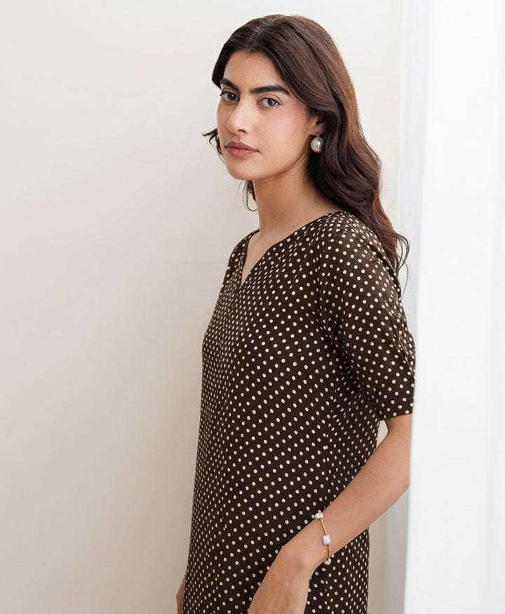Brown Polka Dot Dress (Women)