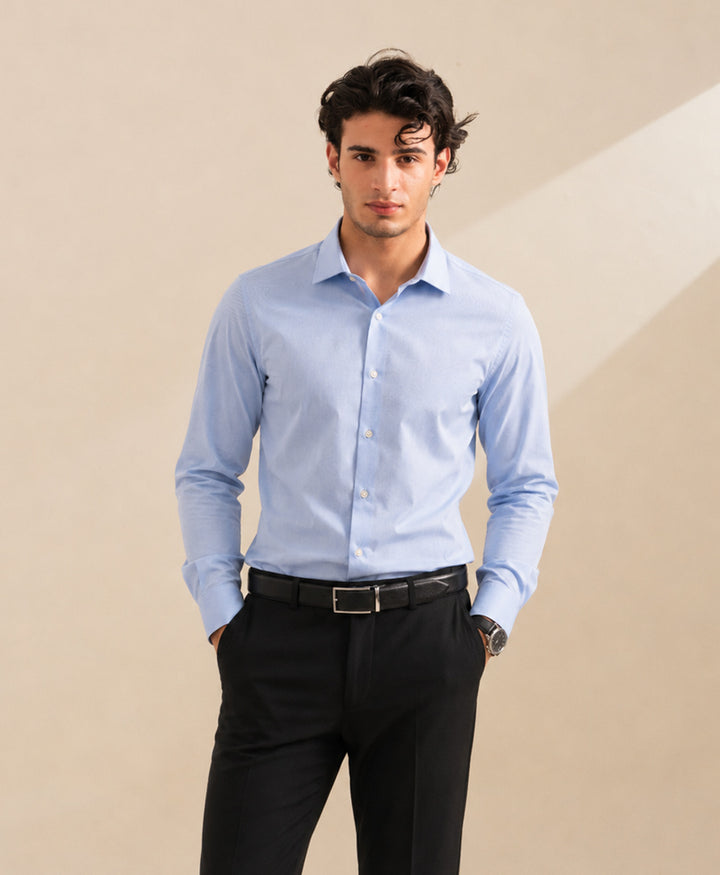 Business Sky Blue Shirt (Slim / Modern Fit)