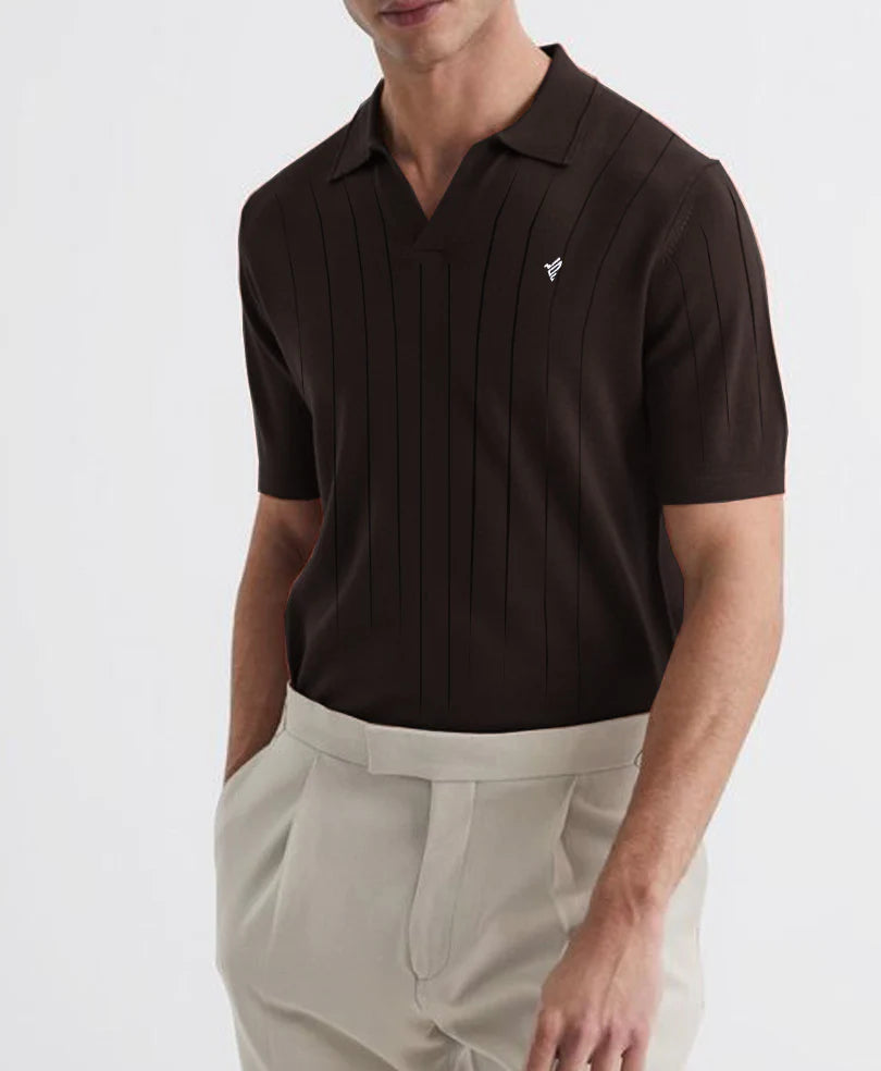Wren Knitted Drop Needle POLO