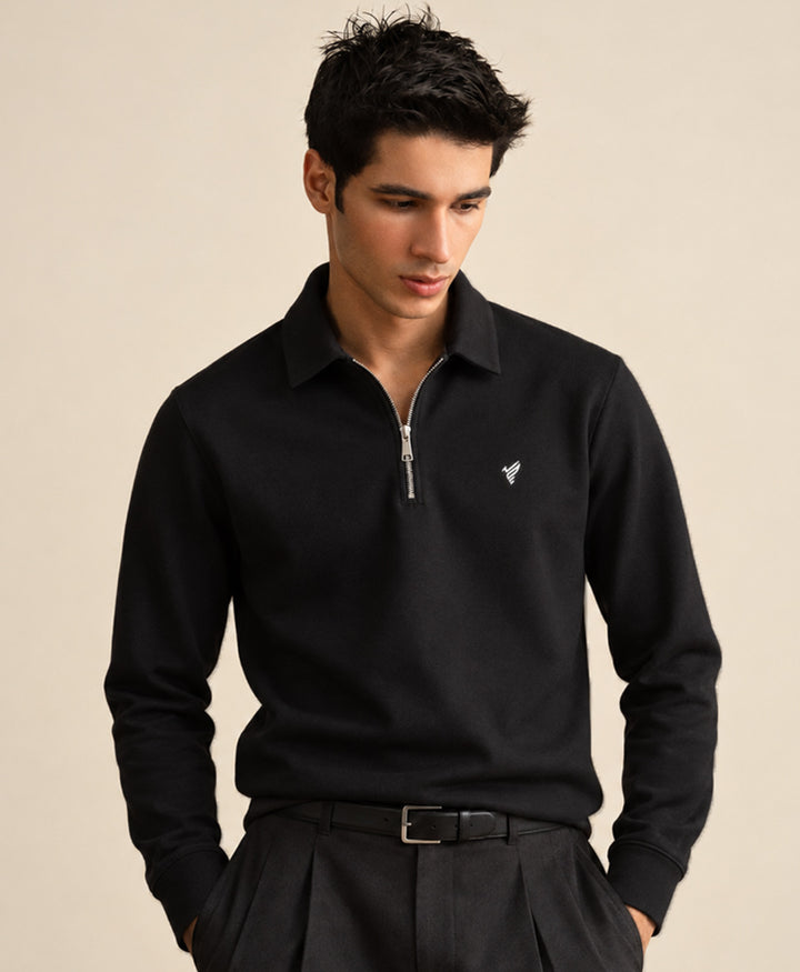 Black Luxe Zip POLO