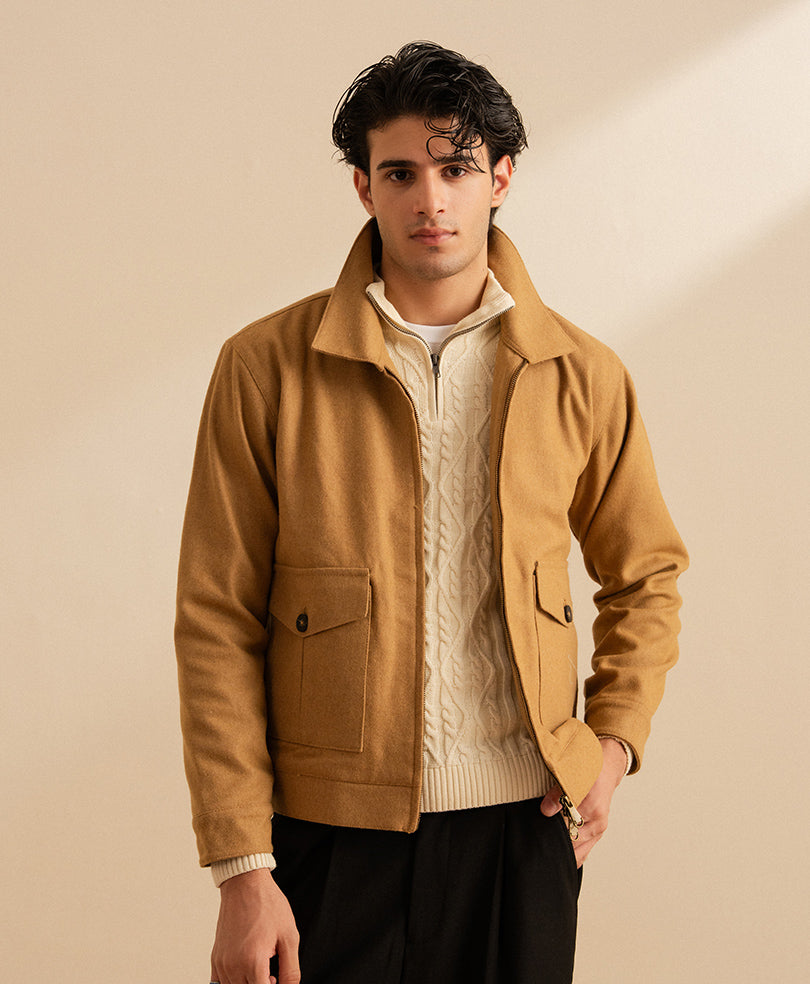 Modern Minimal Jacket Beige