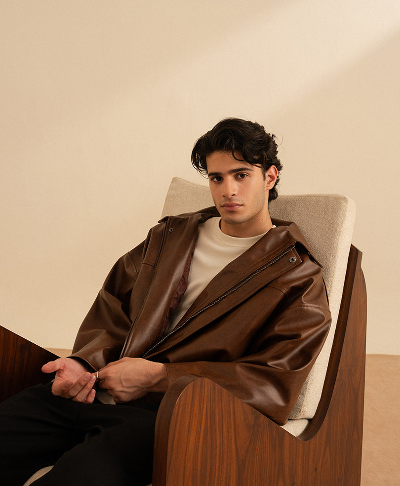 Brown PU Quest Jacket