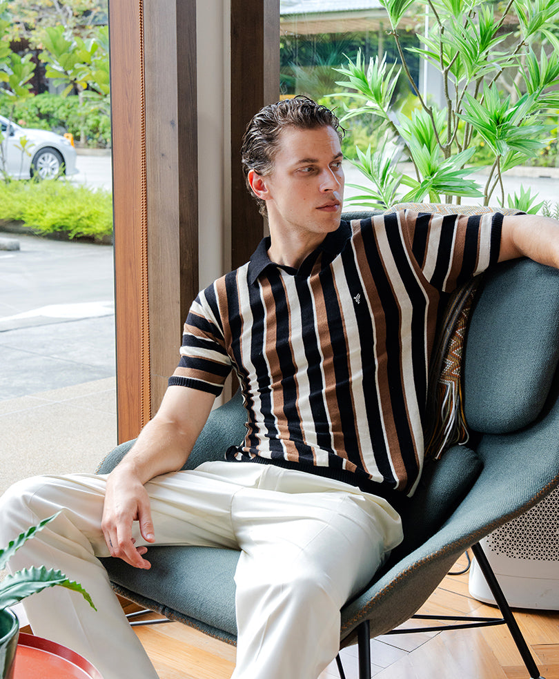 Camel Montclair Knitted POLO