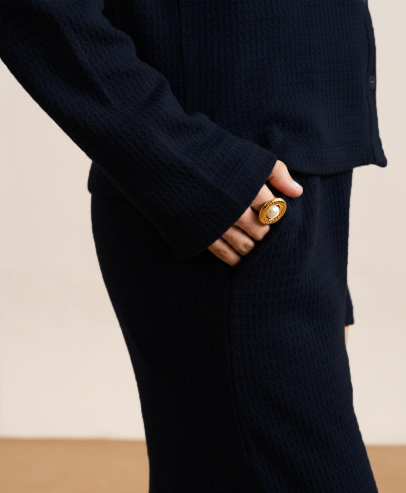 Navy Modern Shirt Muse Co-Ord (Women)