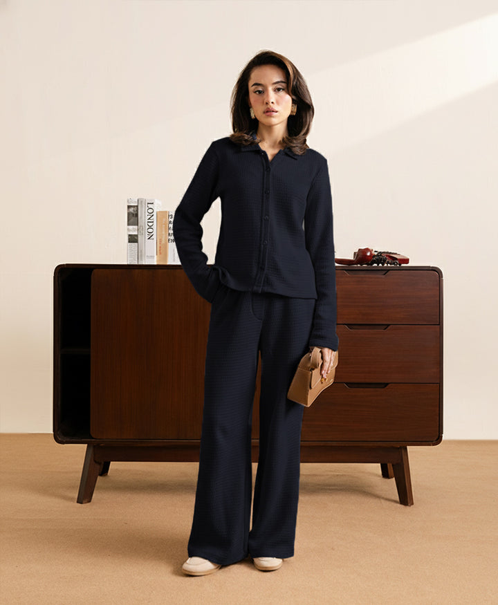 Navy Modern Shirt Muse Co-Ord (Women)