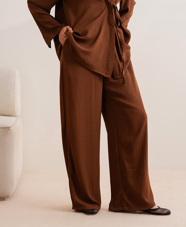 Mocha Line Wrap Shirt (Women)