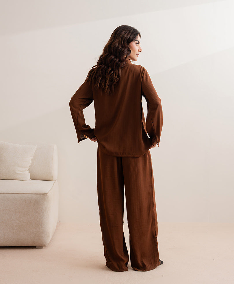 Mocha Line Wrap Shirt (Women)