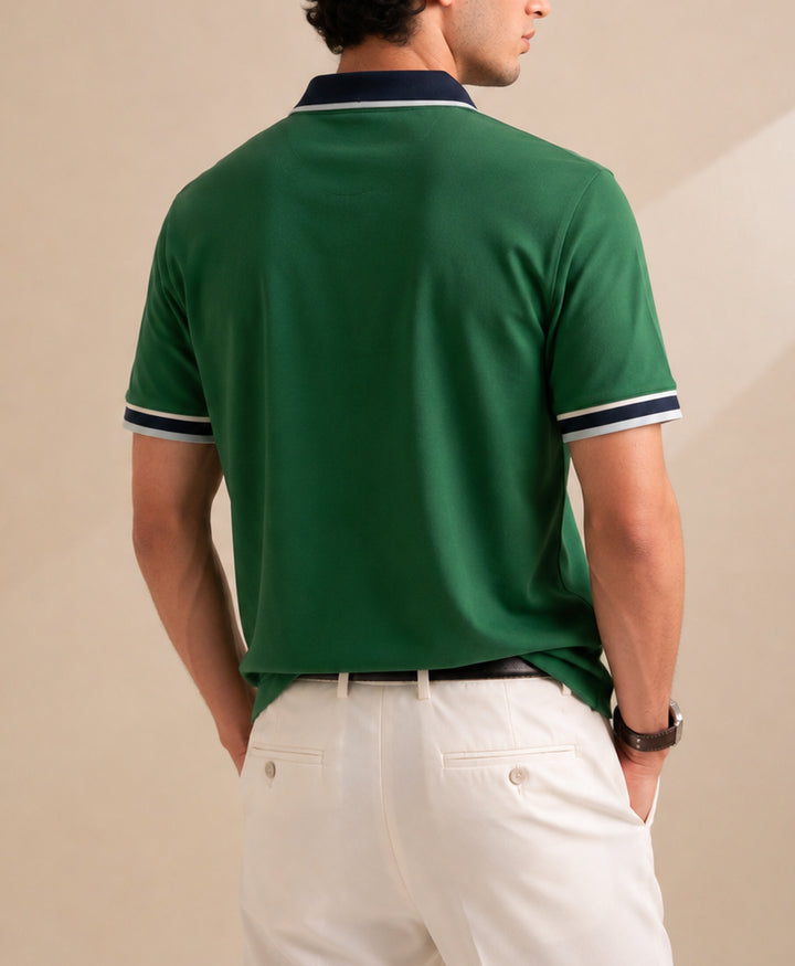 Green Sports Tipped POLO