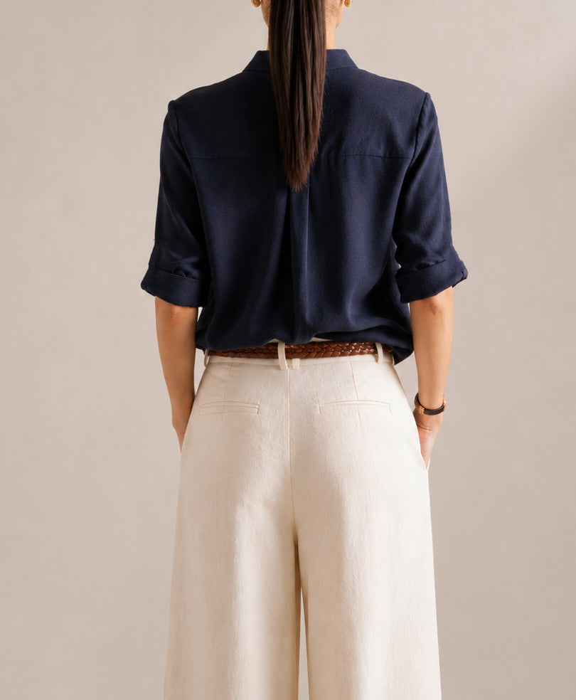 Navy Safari Shirt (Women)