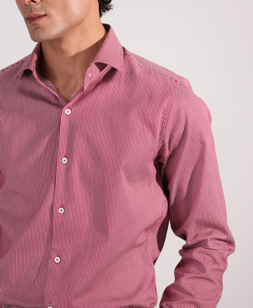 Red Striped Shirt (Slim / Modern Fit)