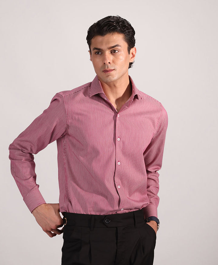 Red Striped Shirt (Slim / Modern Fit)