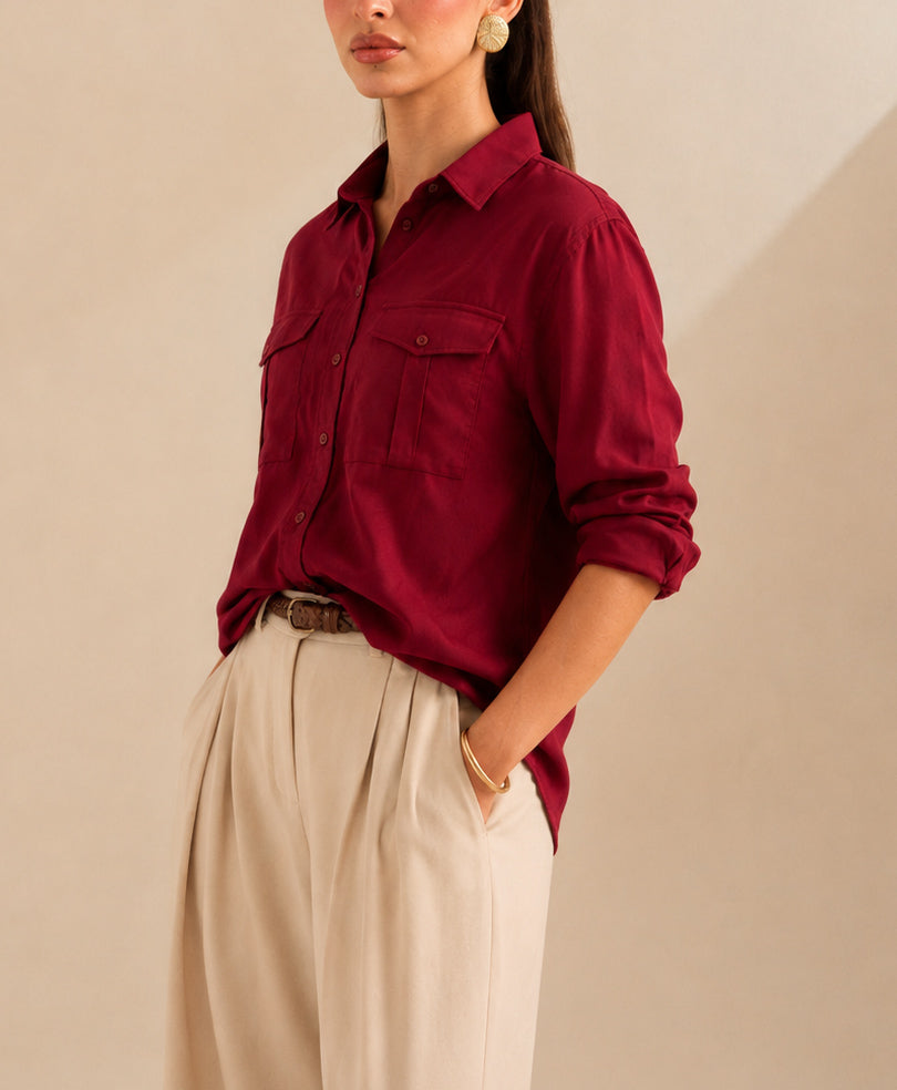 Red Safari Shirt (Women)