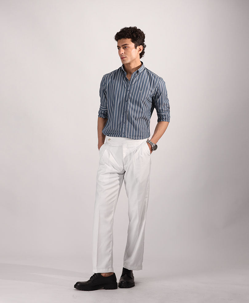 Emerald Stripe Shirt (Slim / Modern Fit)