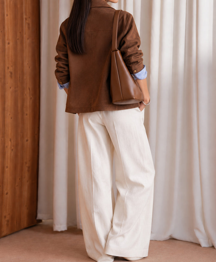 Brown Suede Longline Jacket (Women)