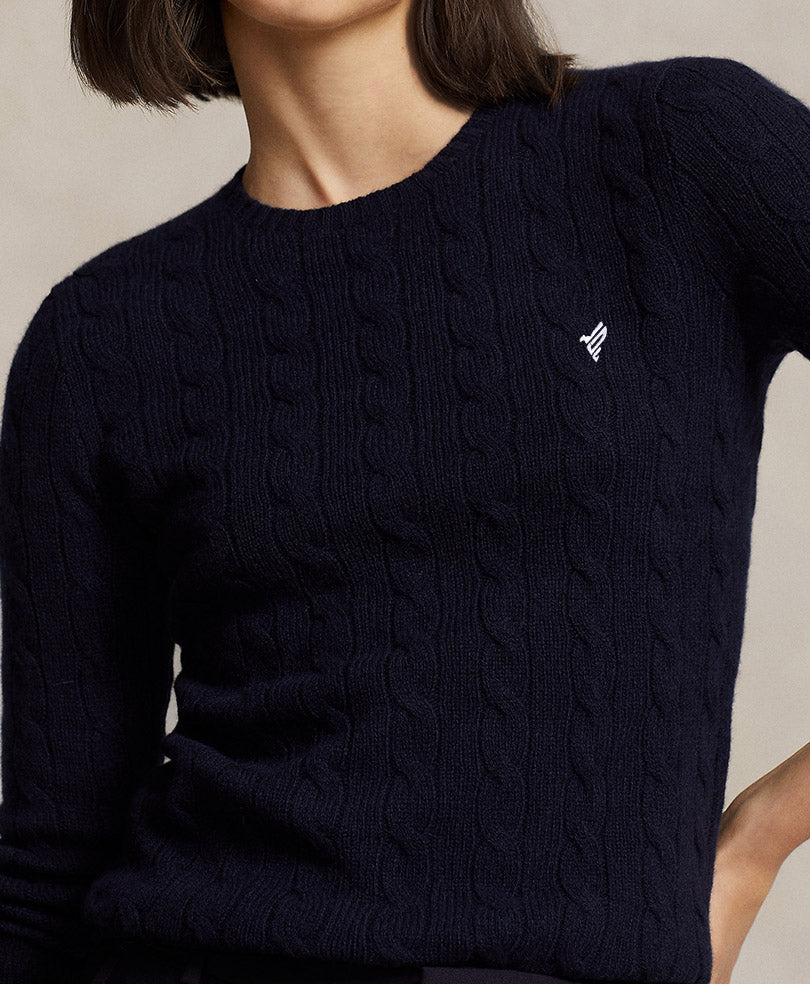 Navy Cable Knit Sweater (Women)