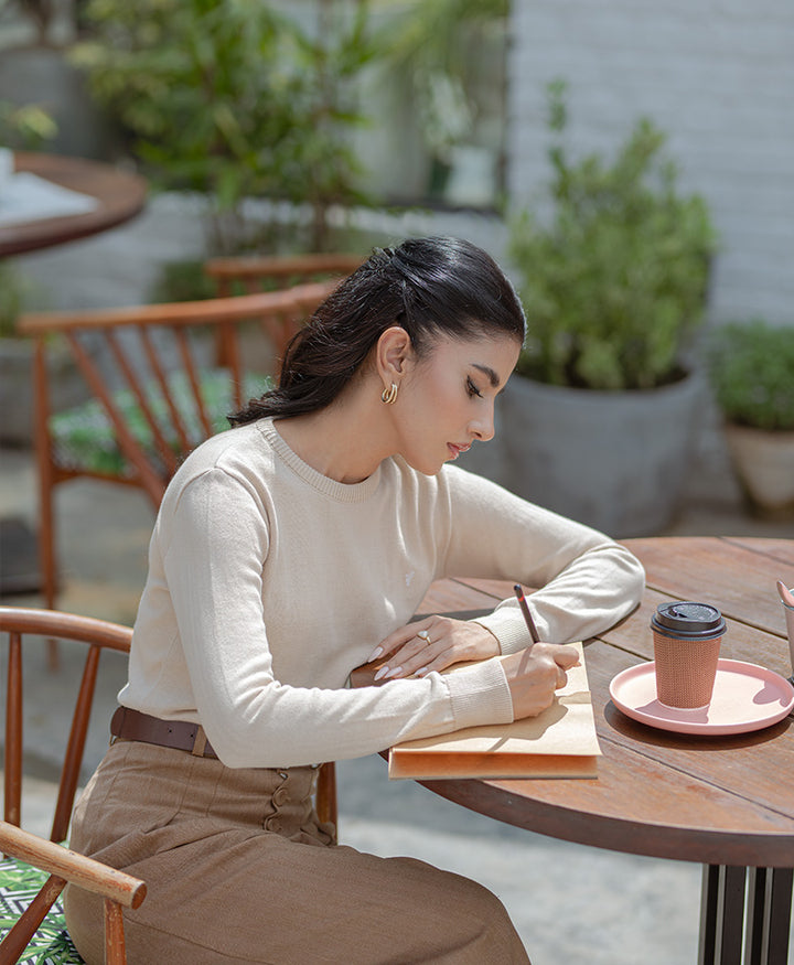 Khaki Crew Jumper Sweater (Women)