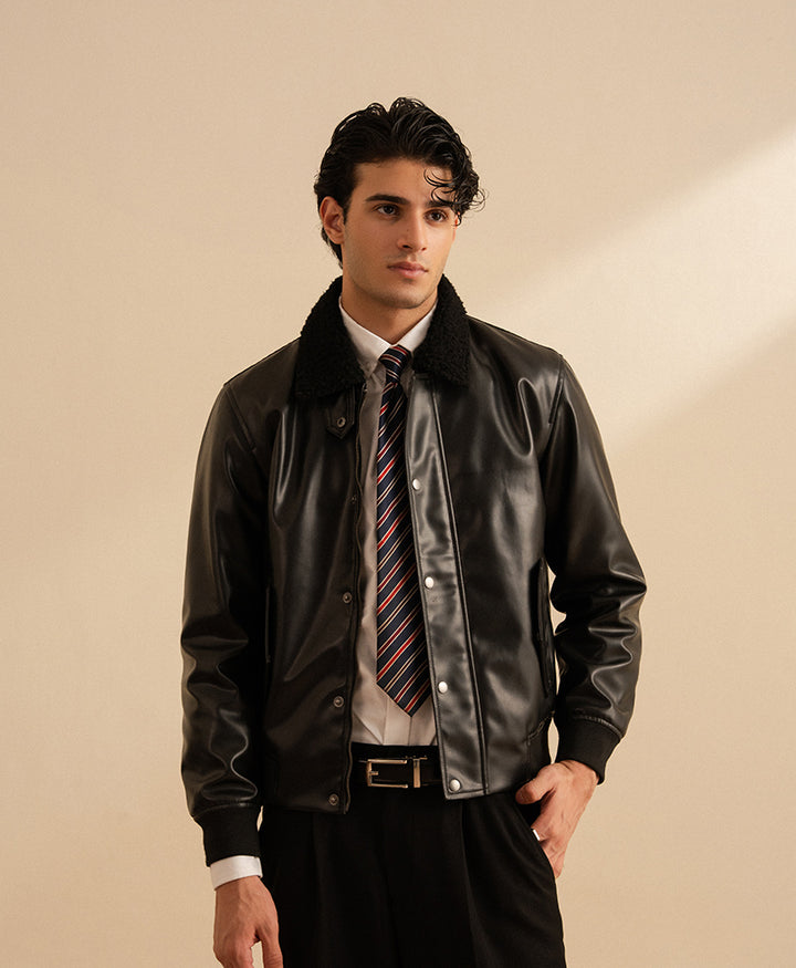 Black Noir Aviator Jacket