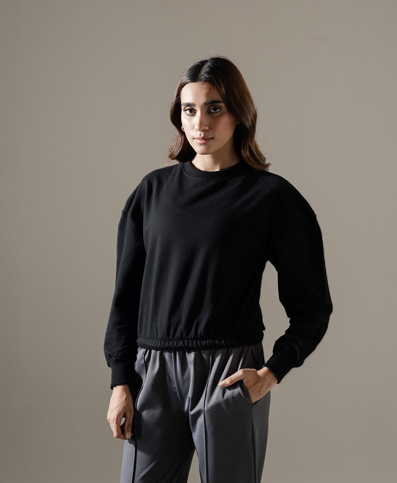 Black Adjustable Sweatshirt (Women)