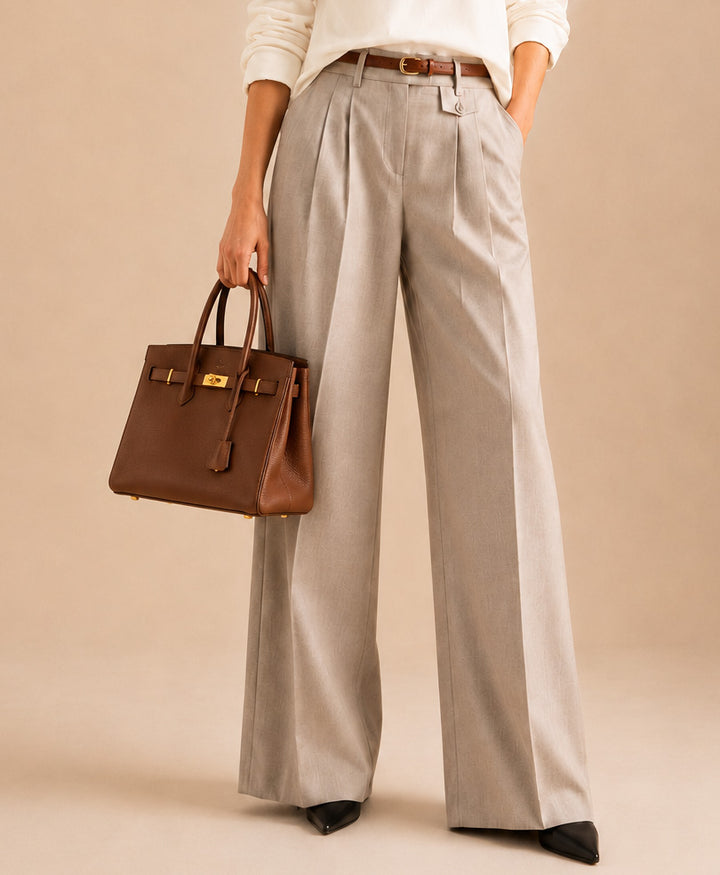 Stone Pleated Coin Pocket Pants (Women)