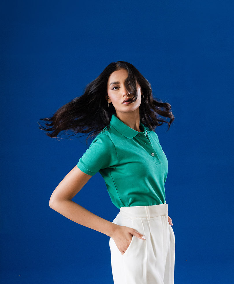 Fresh Green Basic POLO (Women)