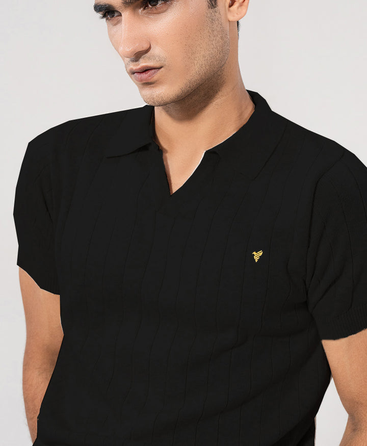 Black Knitted POLO