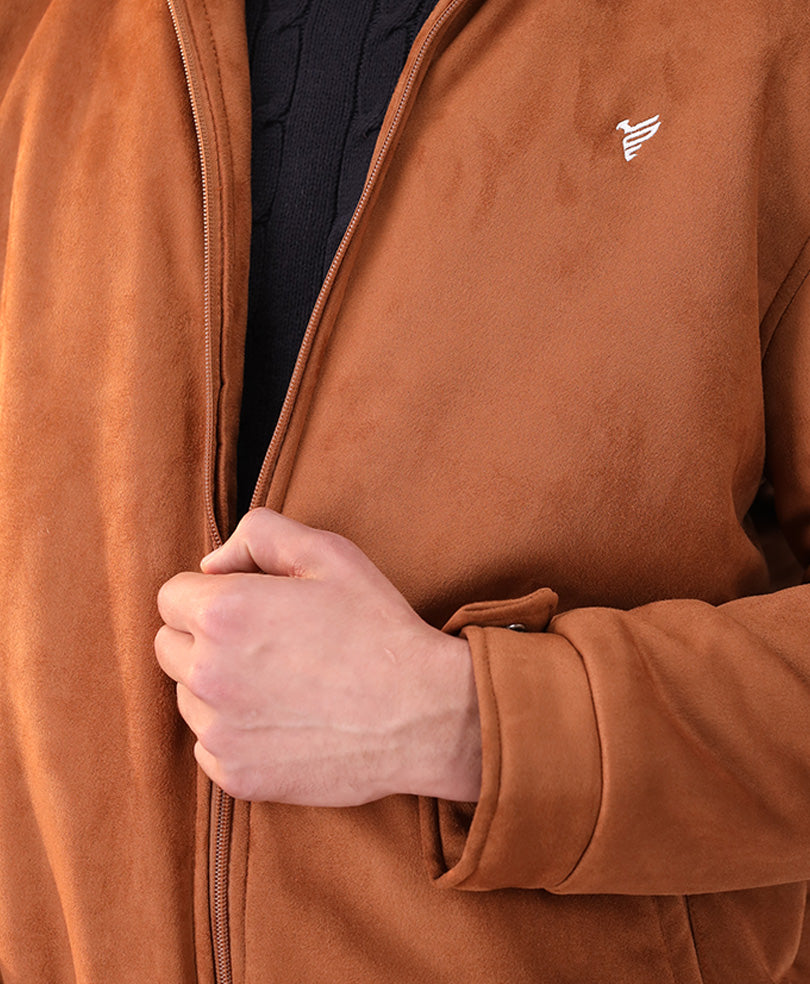 Camel Suede Flight Jacket