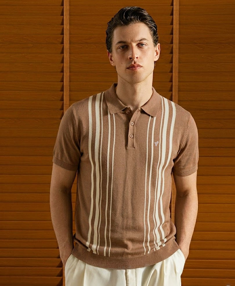 Chocolate Summerline Knitted POLO