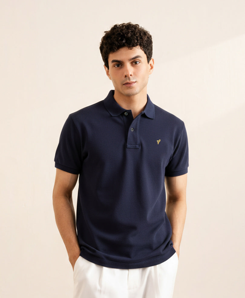 Navy Basic Gold POLO