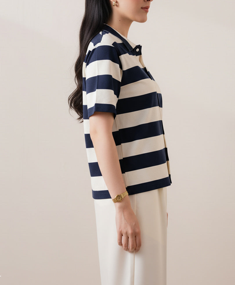 Navy Retro Striped Shirt (Women)