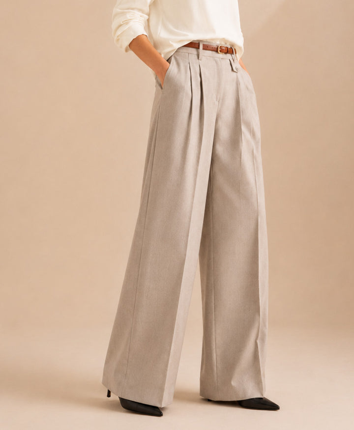 Stone Pleated Coin Pocket Pants (Women)