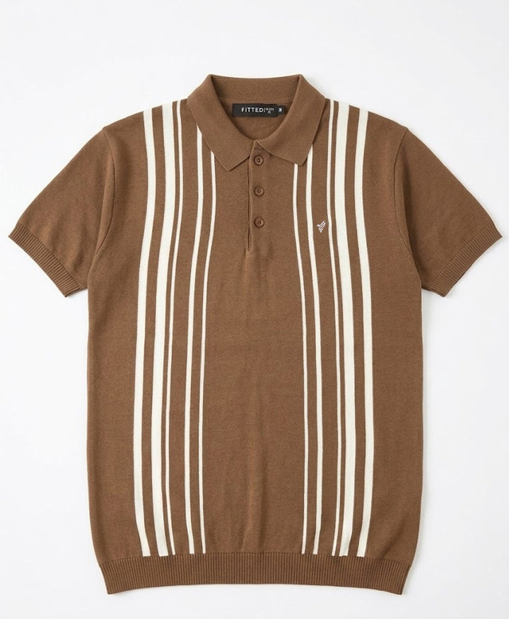 Chocolate Summerline Knitted POLO