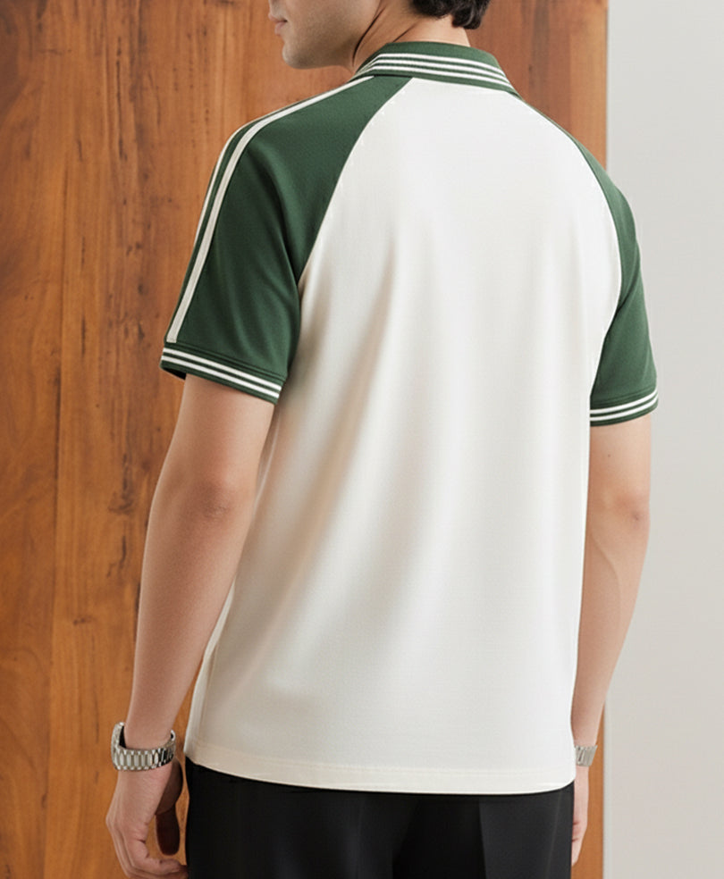 Forest Contrast Tennis POLO
