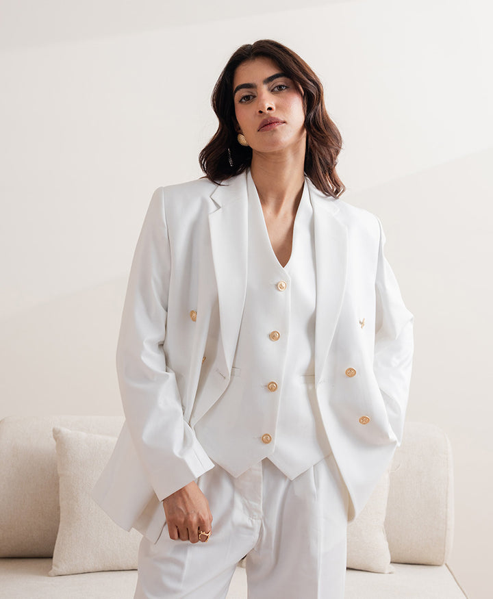 OFF white Monaco Ivory Blazer (Women)