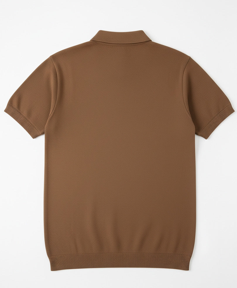 Chocolate Summerline Knitted POLO