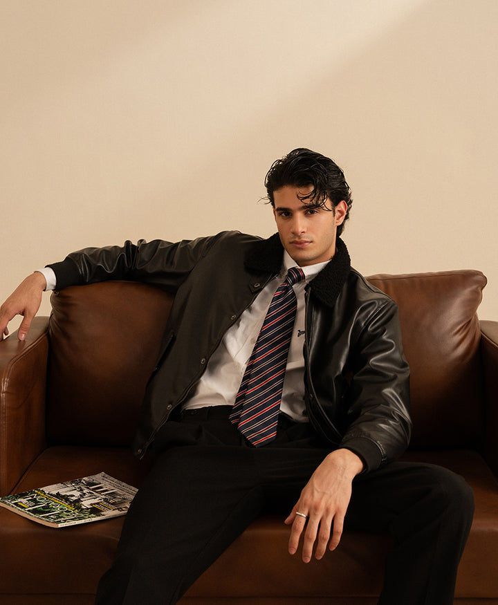 Black Noir Aviator Jacket