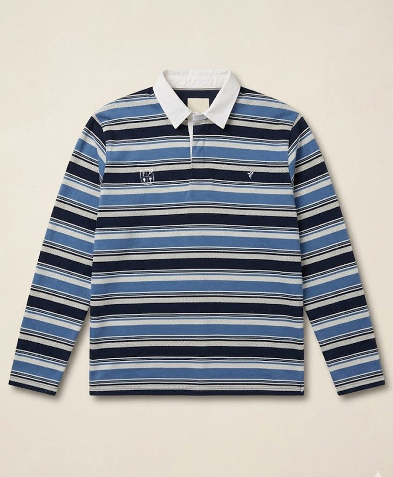 Navy Retro Resort Rugby Shirt