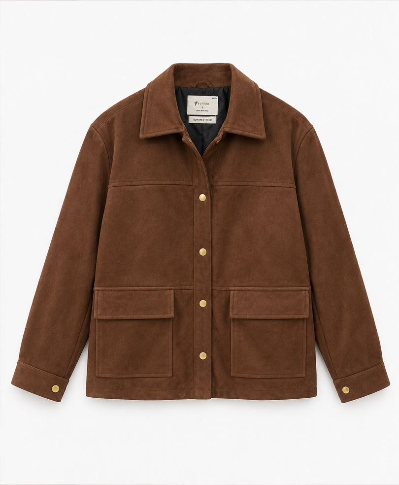 Brown Suede Longline Jacket (Women)