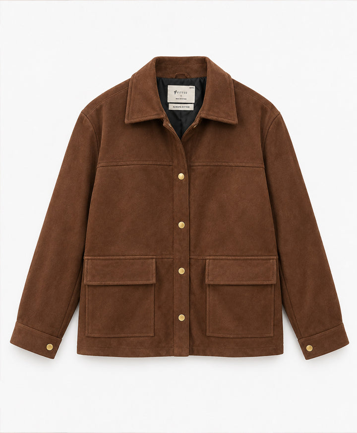 Brown Suede Longline Jacket (Women)